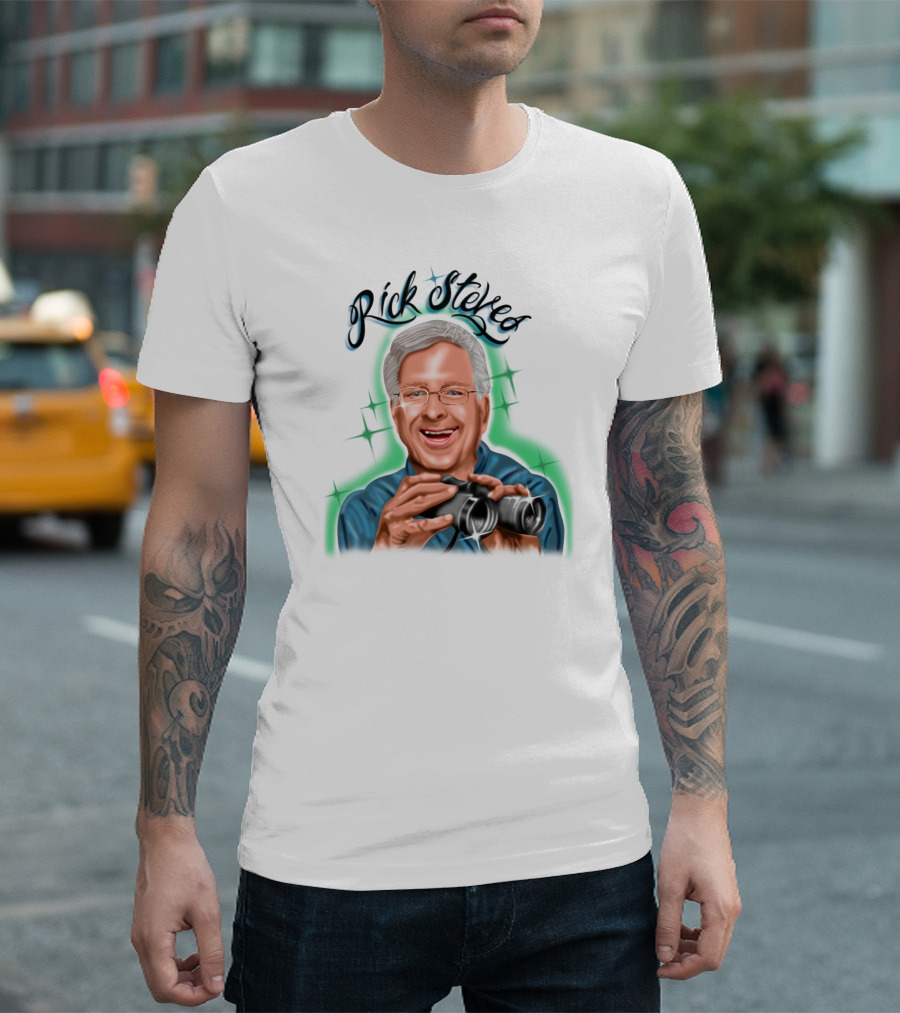 Samborghini Merch Rick Steves Binoculars T-Shirt