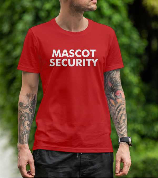 Big Cat Mascot Security Text T-Shirt