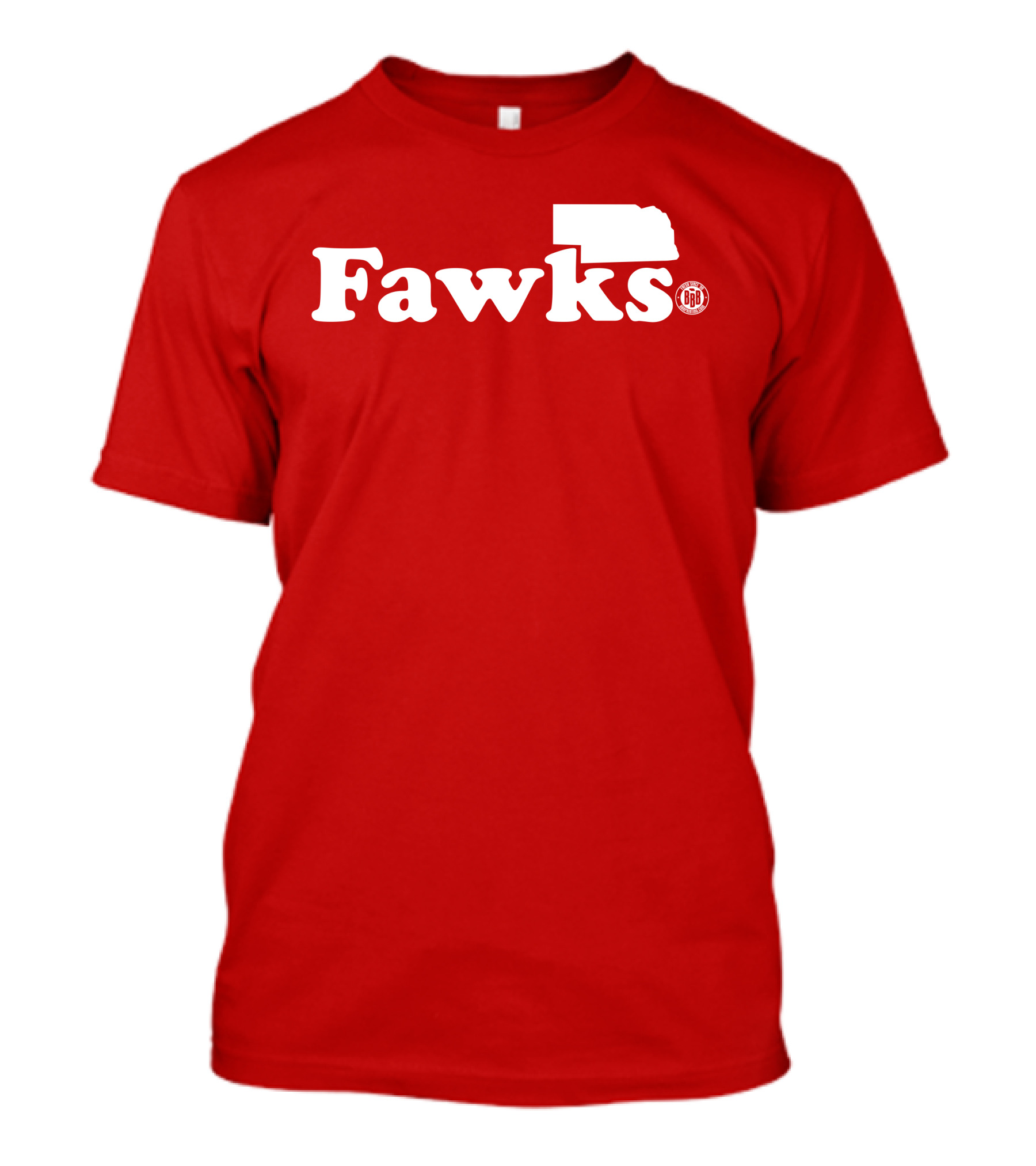 Bbbprinting Fawks Nebraska Outline T-Shirt
