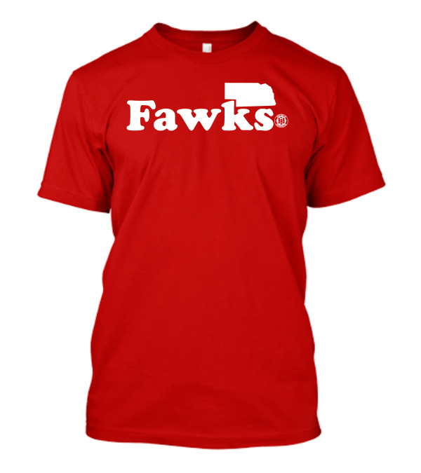 Bbbprinting Fawks Nebraska Outline T-Shirt
