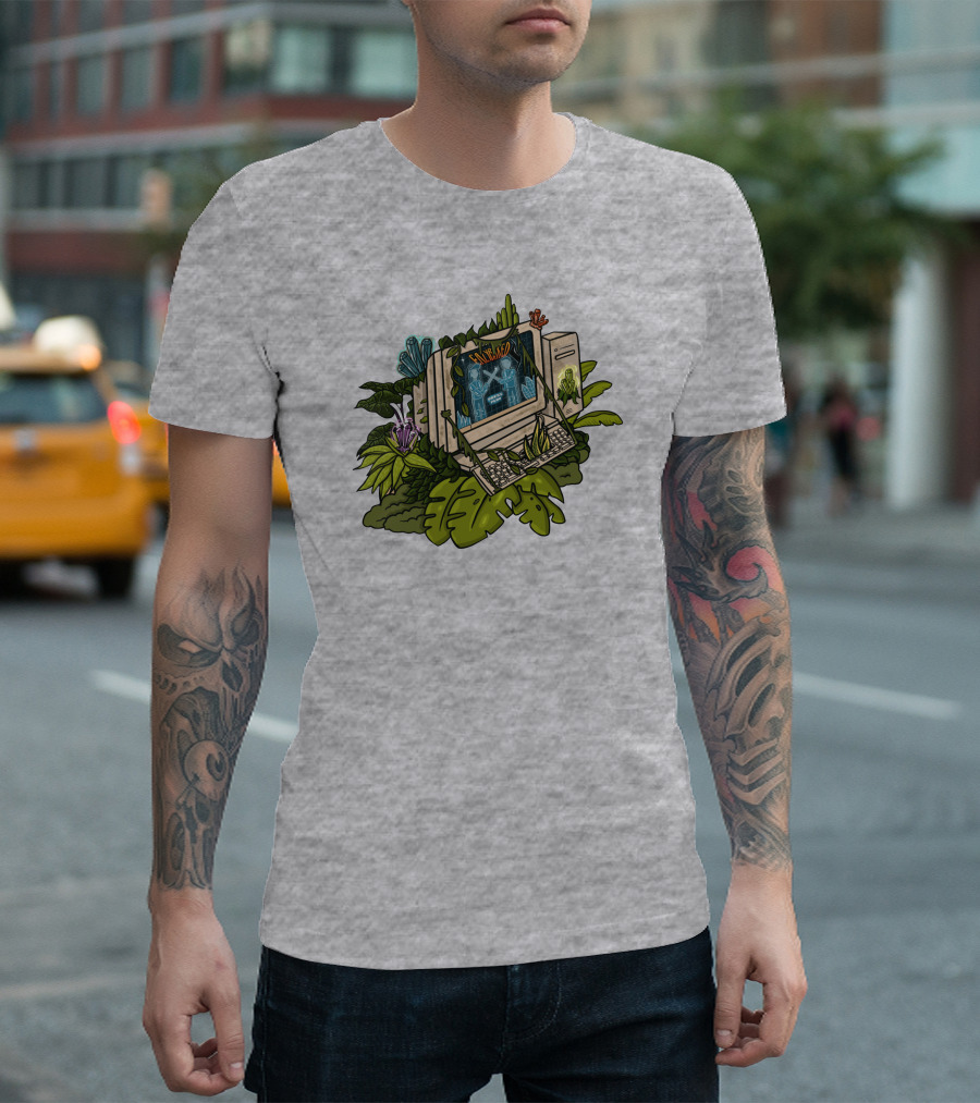 Eazybaked Beats Merch Intertwined Simulated Jungle Computer T-Shirt