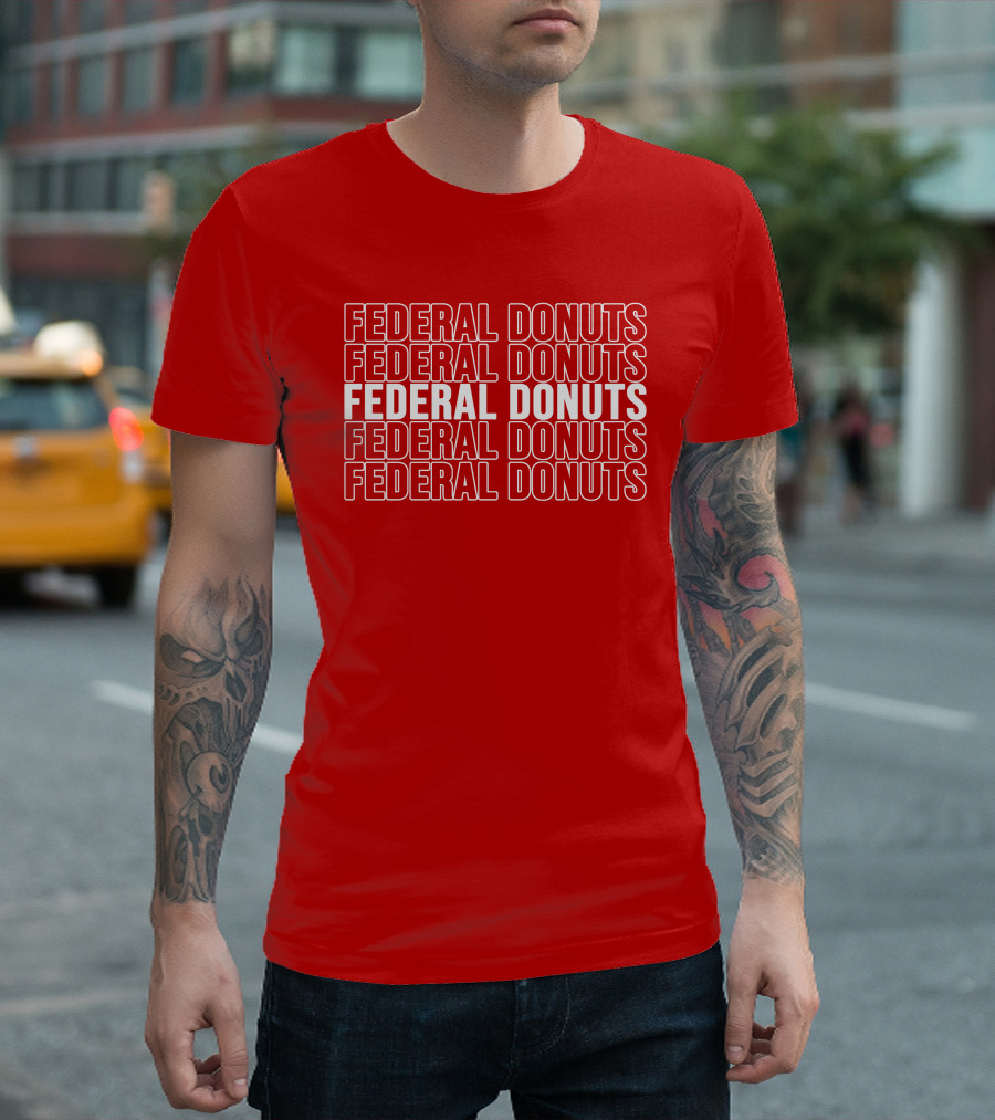 Federal Donuts Pattern Adam Sandler T-Shirt
