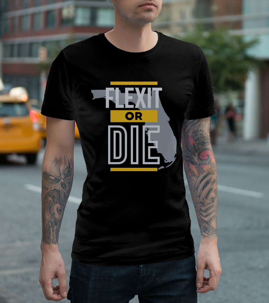 Flexit Or Die Florida Map Libertylockpod T-Shirt