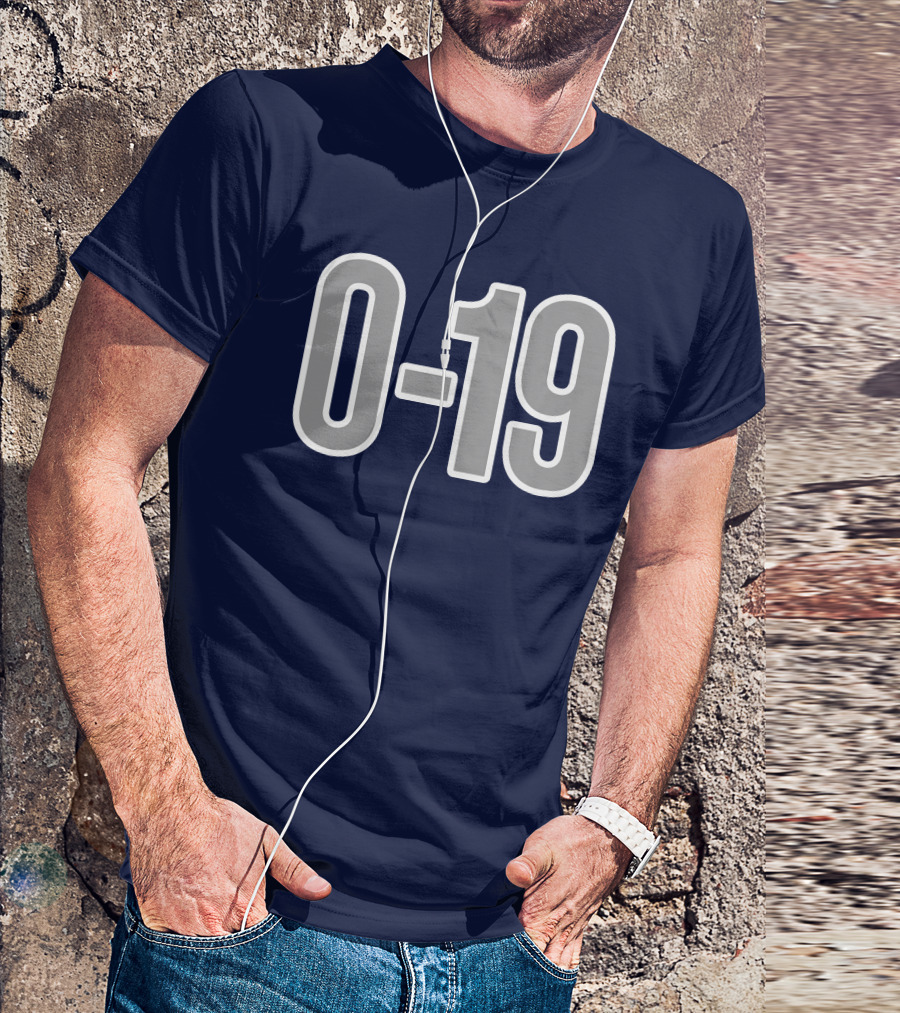 Casual Hoya Celebrate Georgetown's Record 0 19 Navy Blue T-Shirt