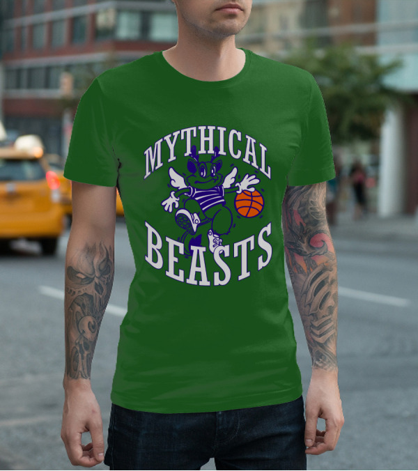 Mythical Beasts 90's B Ball Wings And Hoops T-Shirt
