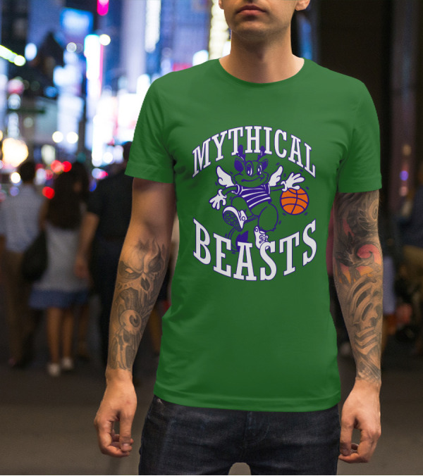 Mythical Beasts 90's B Ball Wings And Hoops T-Shirt