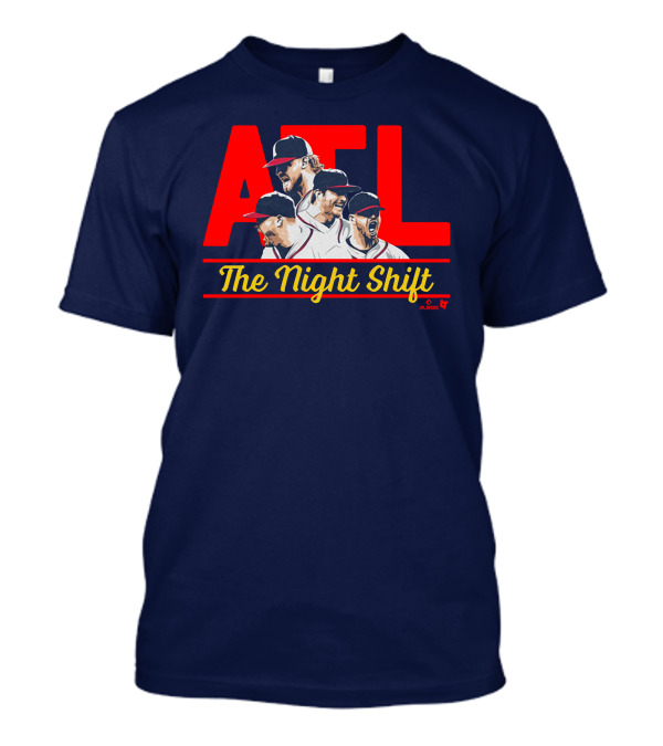 Breakingt Merch Atlanta The Night Shift Mlbpa Licensed ATL Players T-Shirt