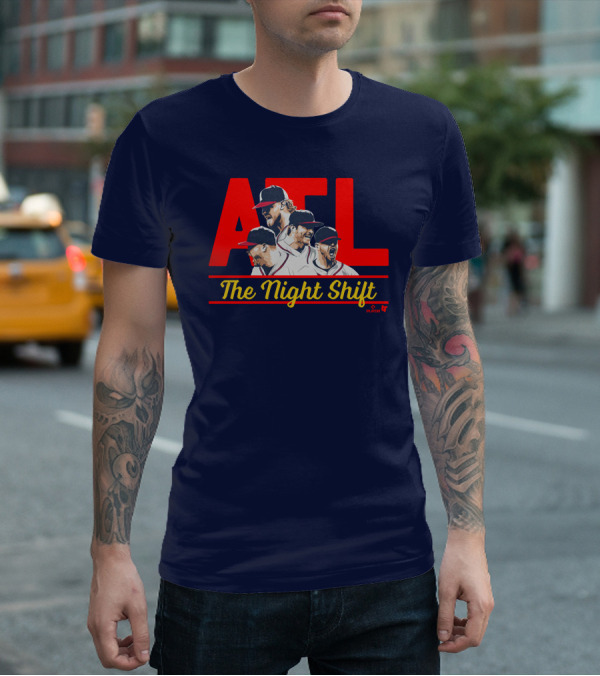 Breakingt Merch Atlanta The Night Shift Mlbpa Licensed ATL Players T-Shirt