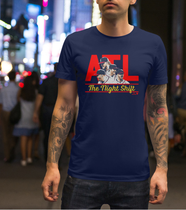 Breakingt Merch Atlanta The Night Shift Mlbpa Licensed ATL Players T-Shirt