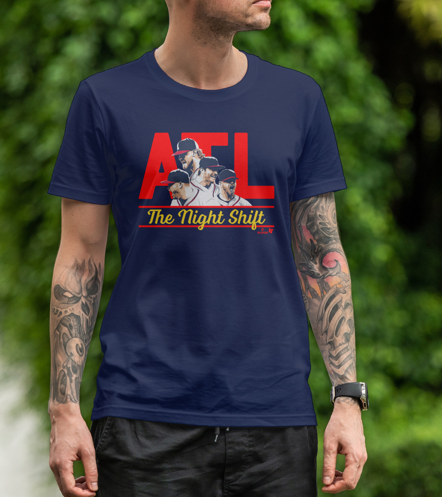 Breakingt Merch Atlanta The Night Shift Mlbpa Licensed ATL Players T-Shirt