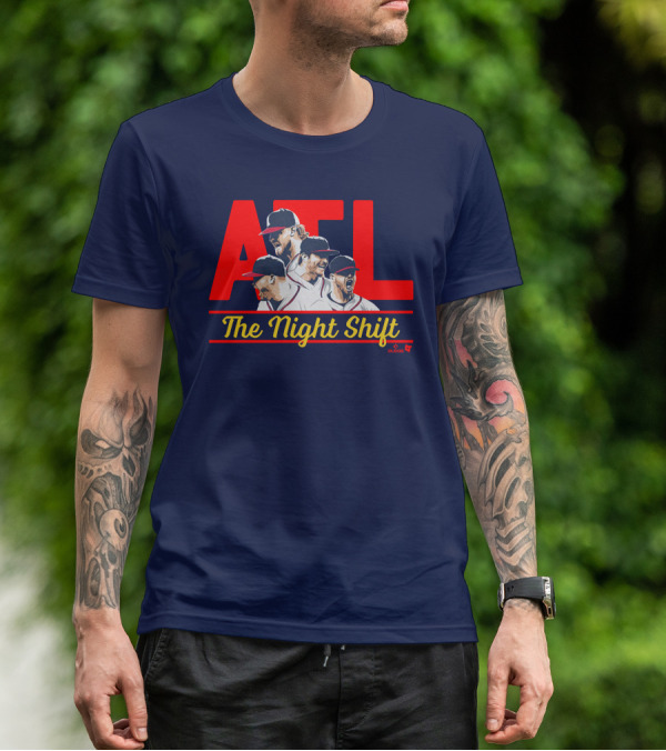 Breakingt Merch Atlanta The Night Shift Mlbpa Licensed ATL Players T-Shirt