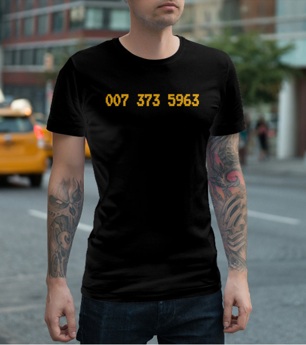 007 373 5963 Code Retro Gaming Reference T-Shirt