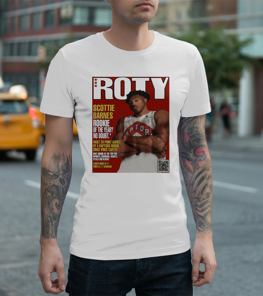 Scottie Barnes ROTY Most 20-Point Games by Raptors Rookie Since Vince Carter T-Shirt