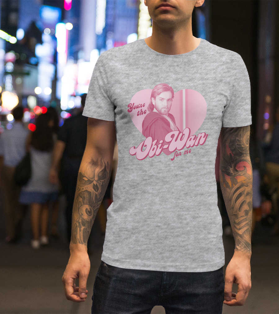 Star Wars Valentine's Day You're The Obi-Wan For Me Pink Heart T-Shirt
