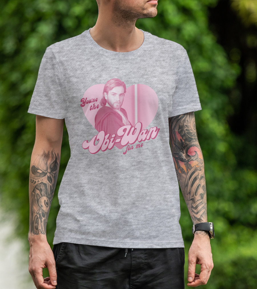Star Wars Valentine's Day You're The Obi-Wan For Me Pink Heart T-Shirt
