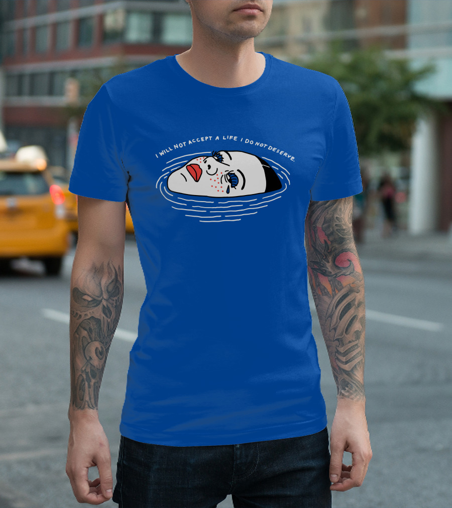 Mia Goth I Will Not Accept A Life I Do Not Deserve Floating Face T-Shirt