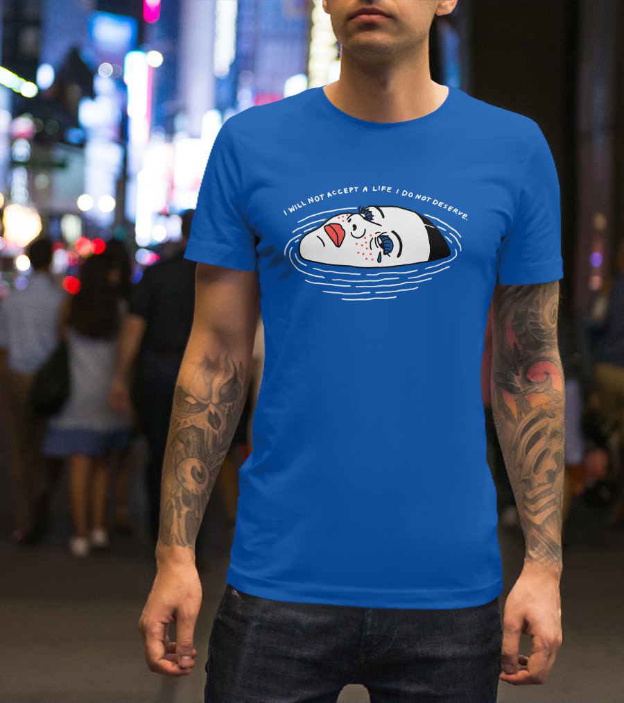 Mia Goth I Will Not Accept A Life I Do Not Deserve Floating Face T-Shirt