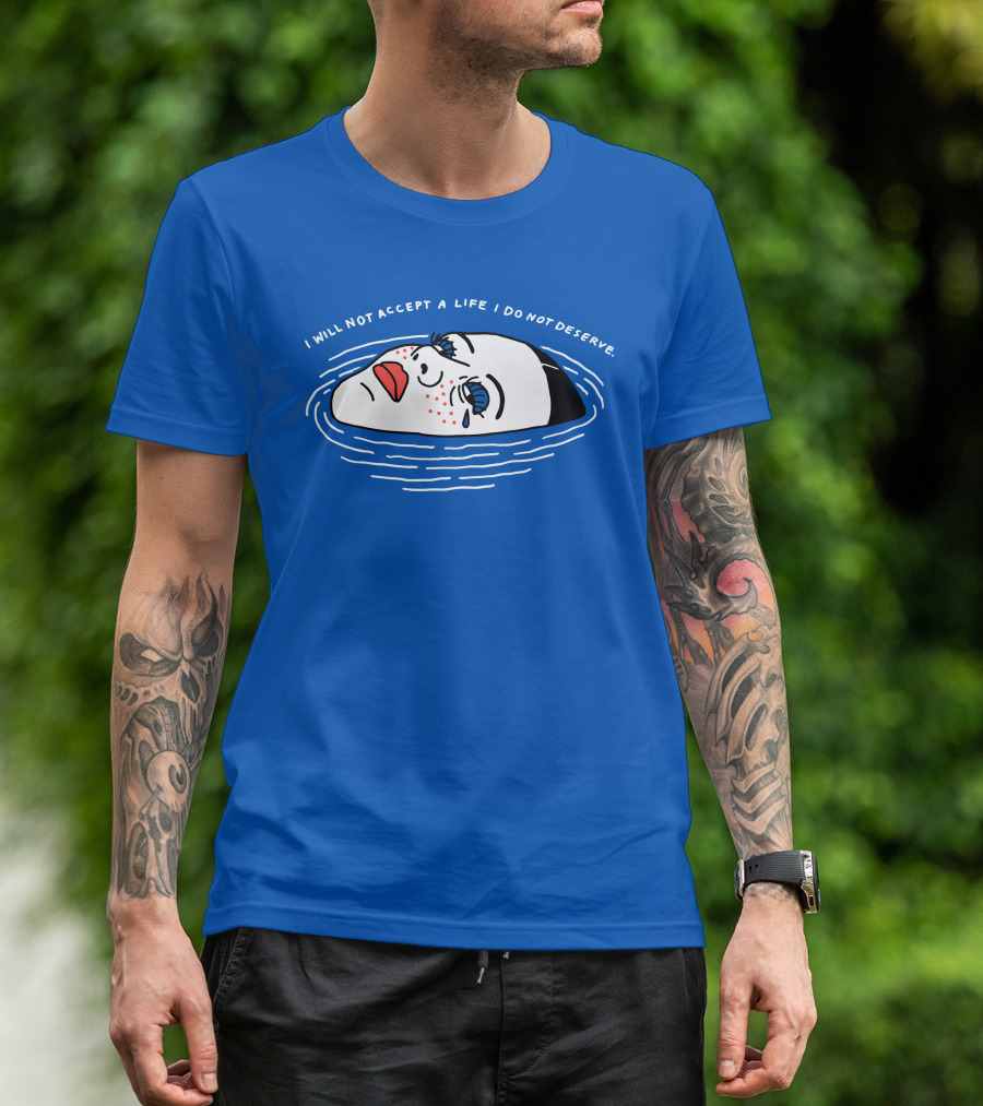 Mia Goth I Will Not Accept A Life I Do Not Deserve Floating Face T-Shirt