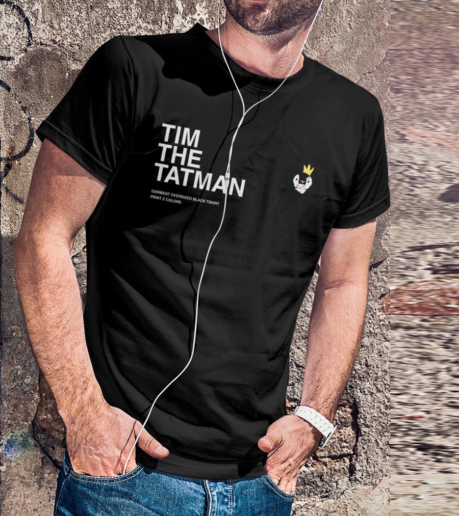 Timthetatman Garment Oversized Black Tshirt Print 2 Colors T-Shirt
