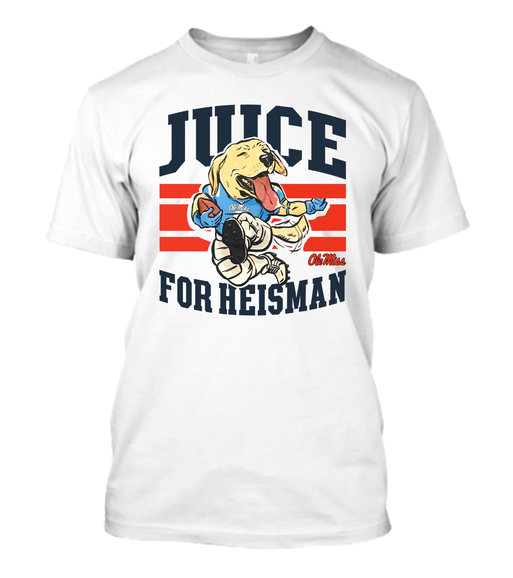 Juice For Heisman Ole Miss Dog Football Cartoon T-Shirt