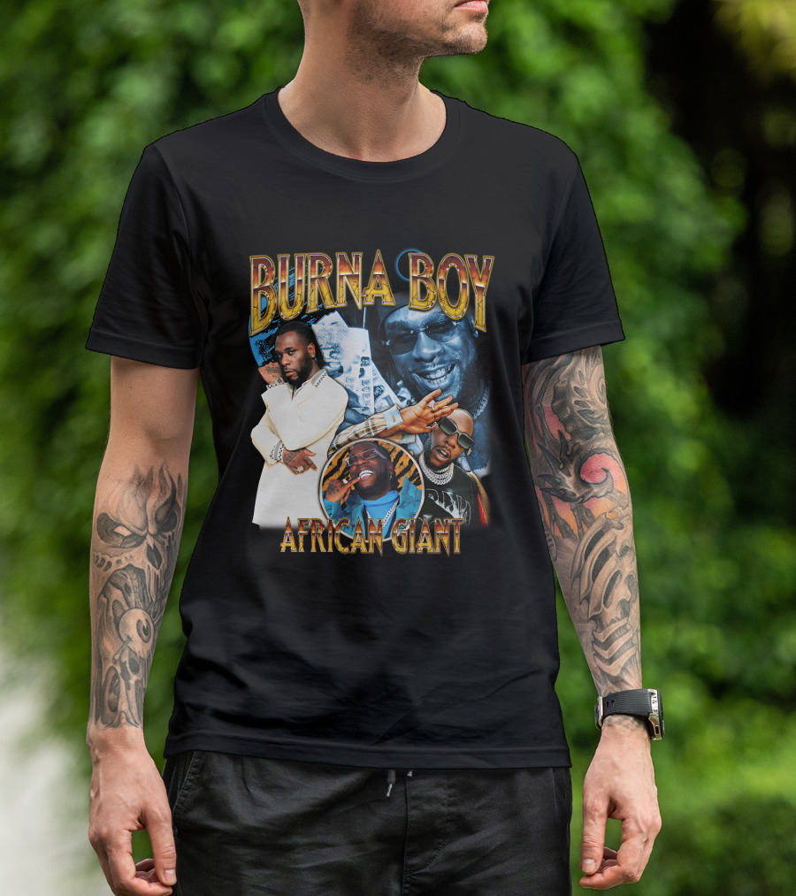Burna Boy African Giant Sparkboyzco Merch T-Shirt