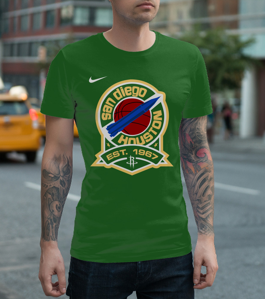 San Diego Houston Basketball Rocket Est 1967 T-Shirt