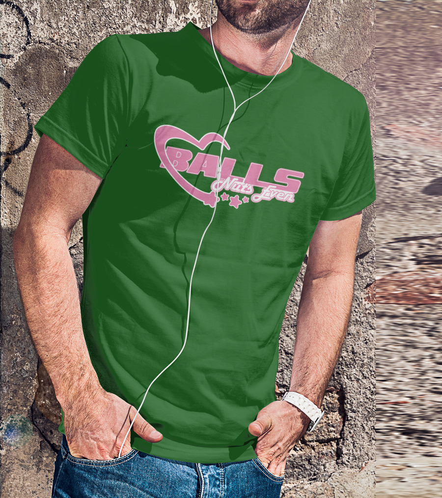 Balls Nuts Even Lucca International Pink Stars T-Shirt