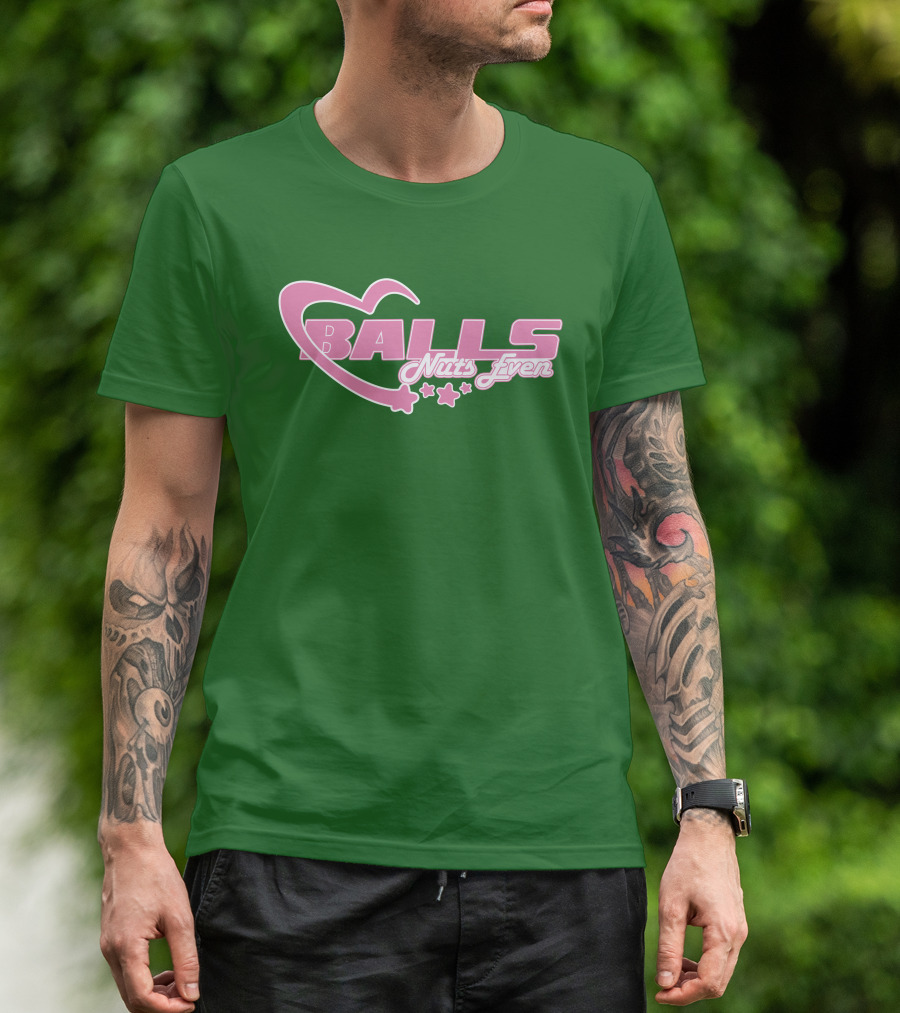 Balls Nuts Even Lucca International Pink Stars T-Shirt
