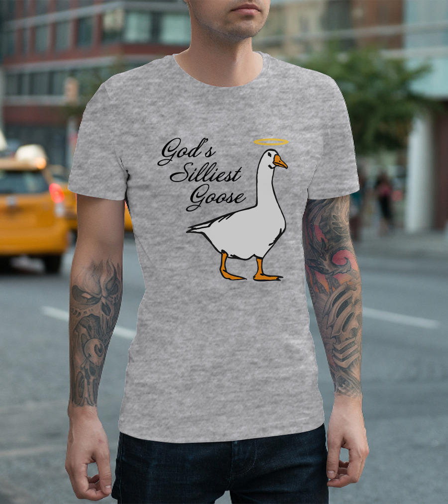 Middleclassfancy God's Silliest Goose Angelic Humor T-Shirt