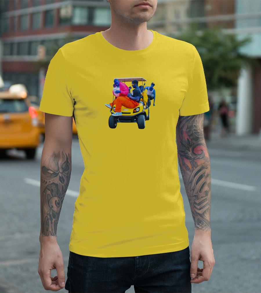 Brckhmptn Merch Brockhampton Star Blue People Yellow Golf Cart T-Shirt