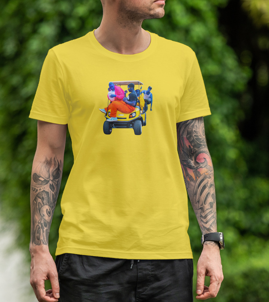 Brckhmptn Merch Brockhampton Star Blue People Yellow Golf Cart T-Shirt