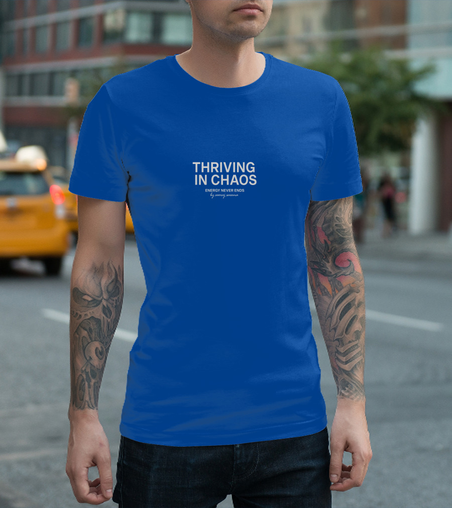 Shvkti Thriving In Chaos Energy Never Ends by Sonya Sweeney T-Shirt