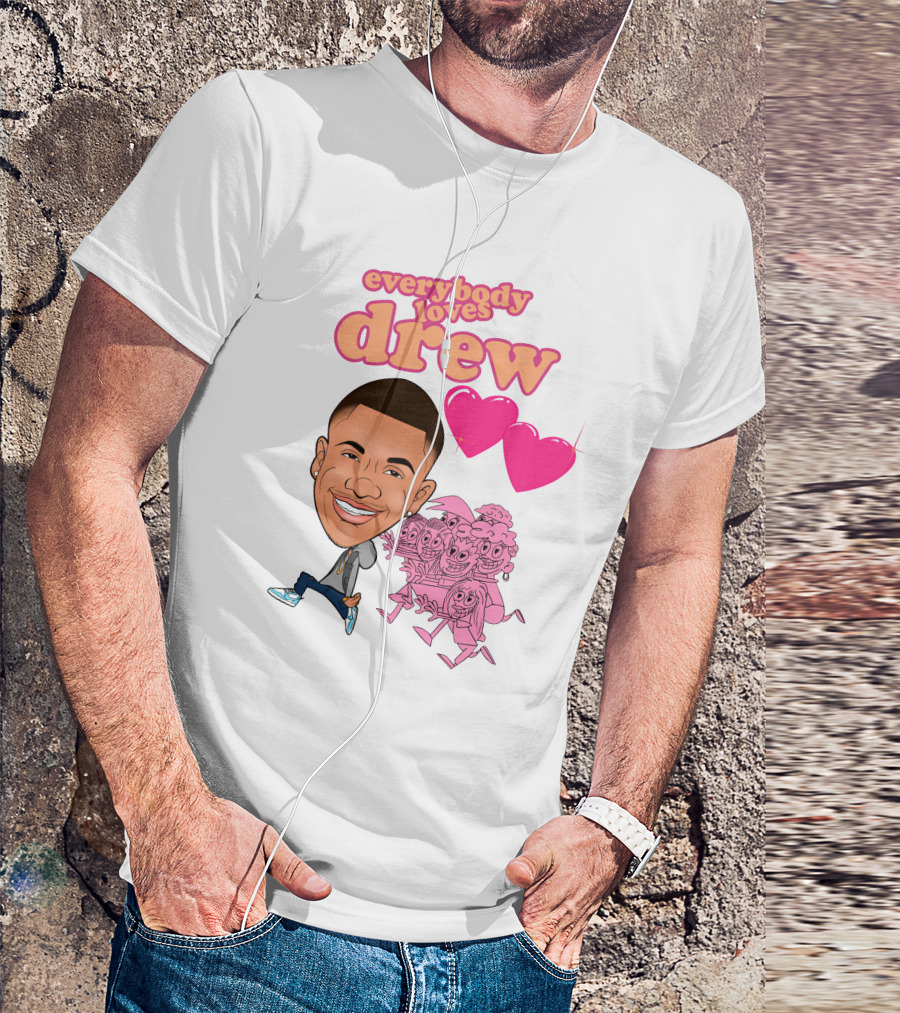Tdashrich Tequan Richmond Everybody Loves Drew Hearts Cartoon Characters T-Shirt