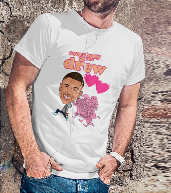 Tdashrich Tequan Richmond Everybody Loves Drew Hearts Cartoon Characters T-Shirt