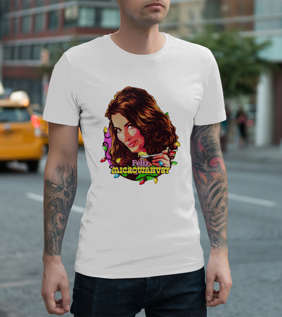 Nordacious Feliz Microwahvey Christmas Lights T-Shirt