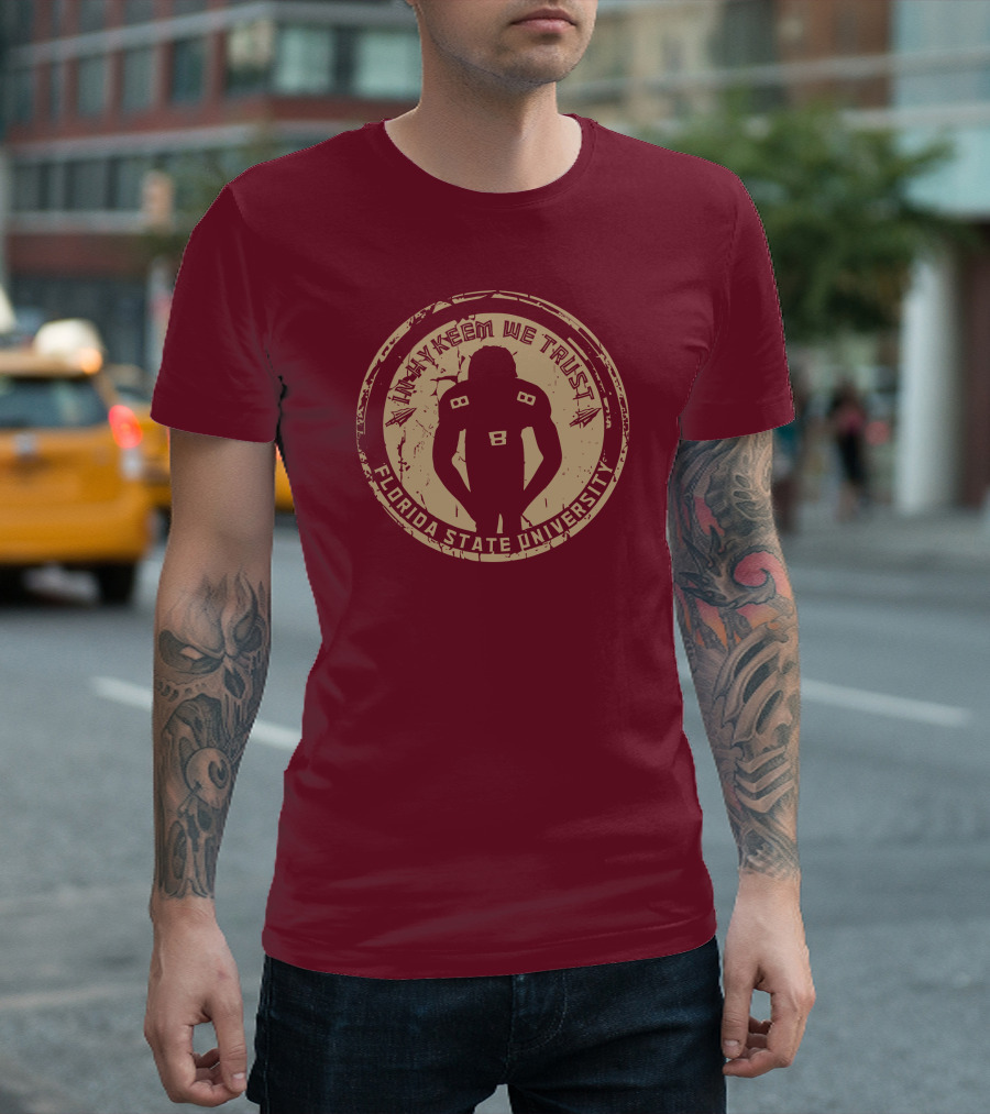 In Hykeem We Trust Football Silhouette Florida State University T-Shirt