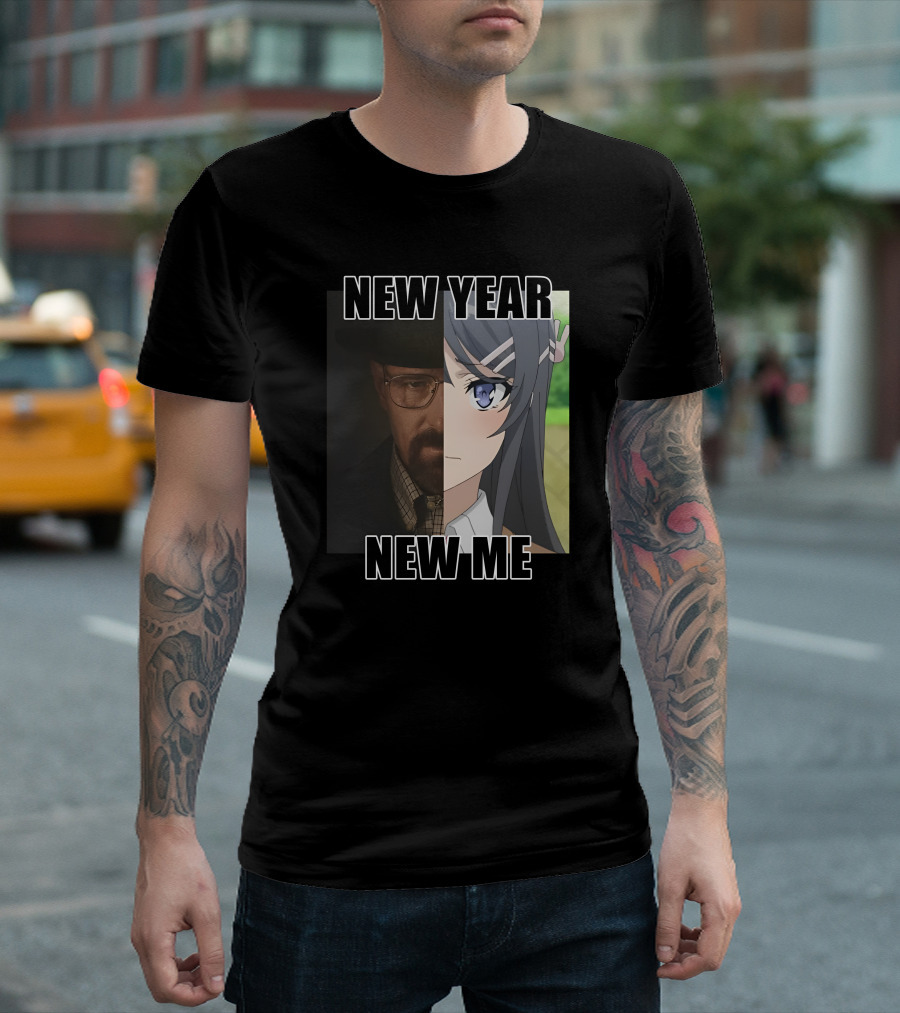 New Year New Me Walter White Anime Crossover T-Shirt