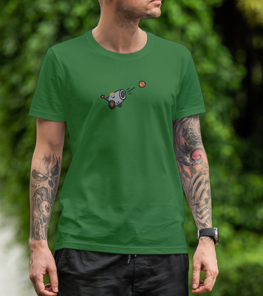 Nba Paint Lauri Mar Cannon Basketball Shot 23 Green T-Shirt