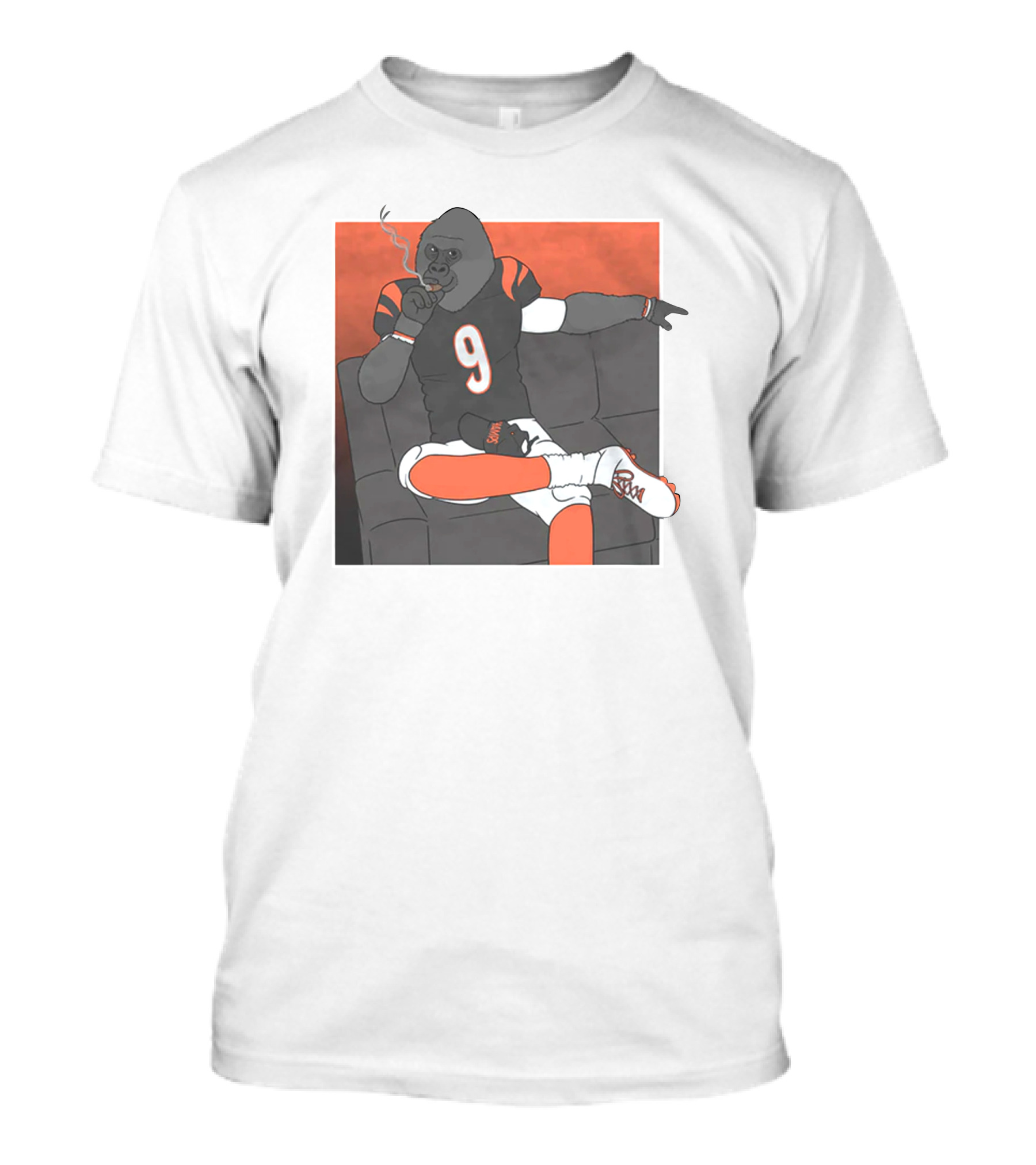 Hank Lockwood Harambe Cincinnati Football Smoker NFL Fan T-Shirt