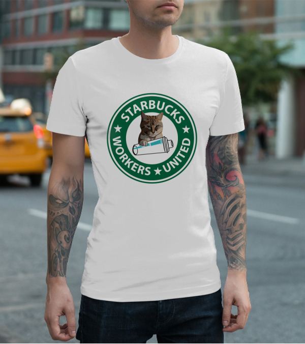 STARBUCKS WORKERS UNITED Cat T-Shirt