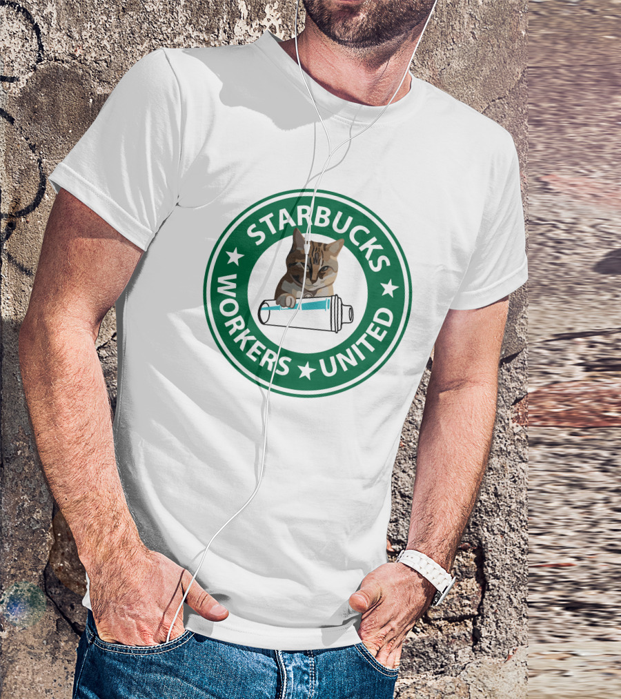 STARBUCKS WORKERS UNITED Cat T-Shirt