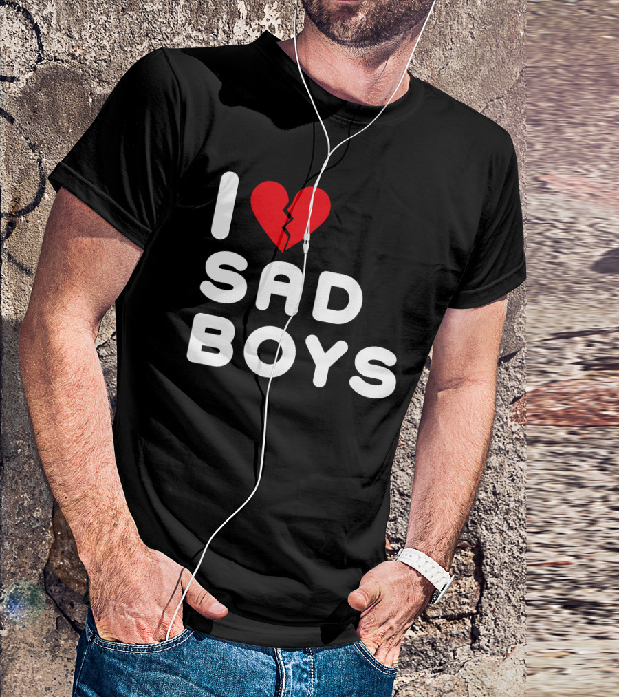 I Love Sad Boys Broken Heart T-Shirt