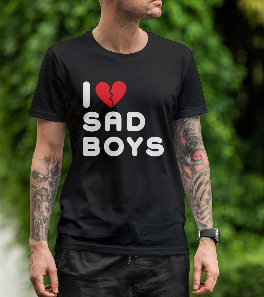 I Love Sad Boys Broken Heart T-Shirt