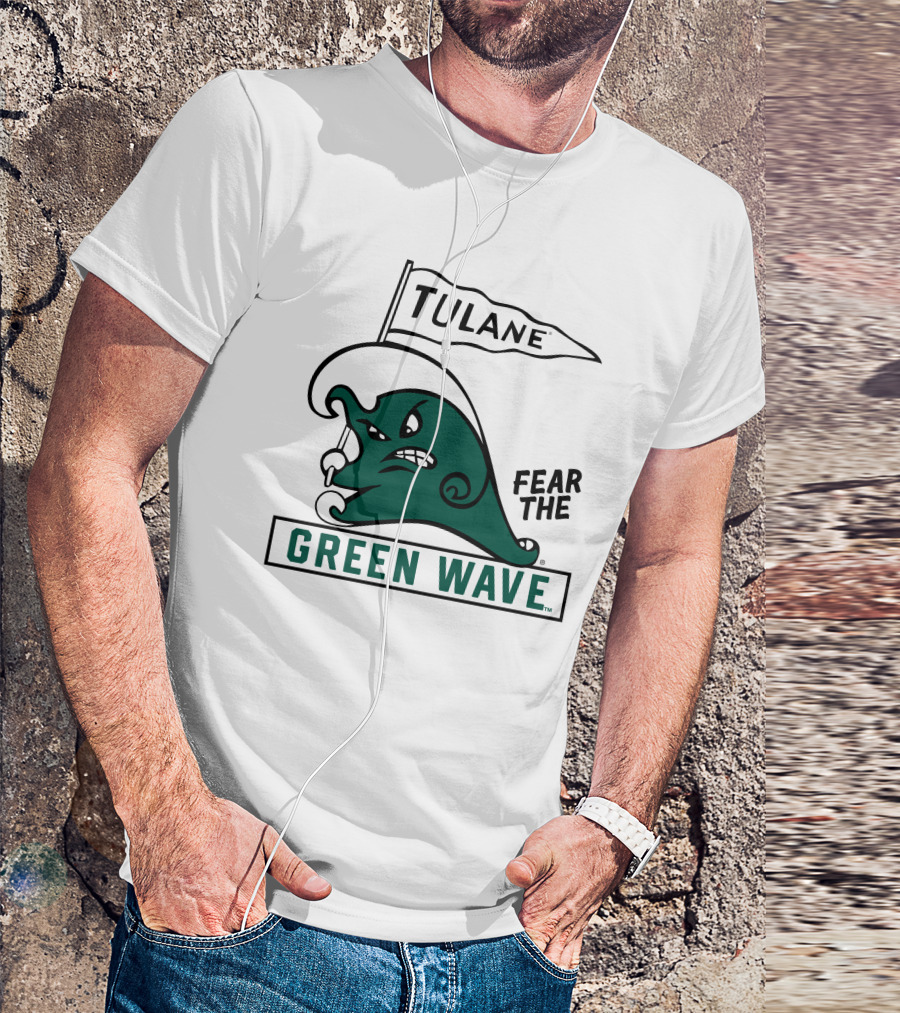 Tulane Green Wave Fear The Green Wave Retro T-Shirt
