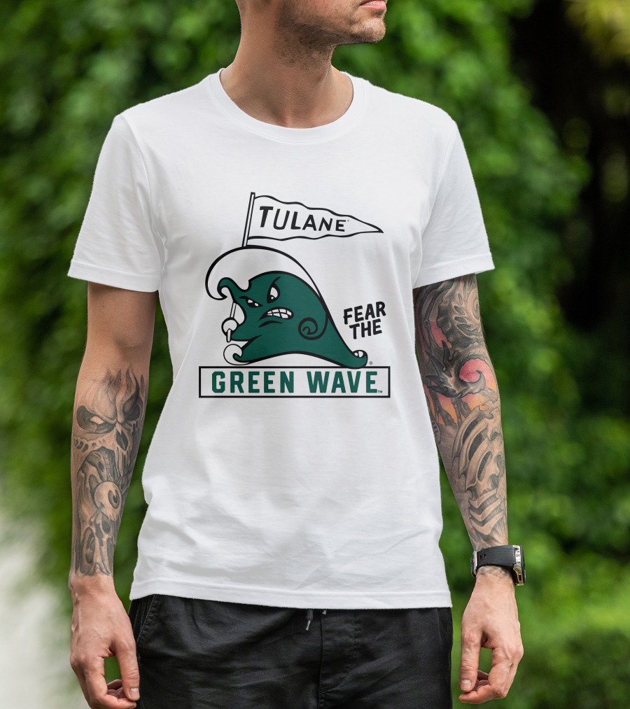 Tulane Green Wave Fear The Green Wave Retro T-Shirt