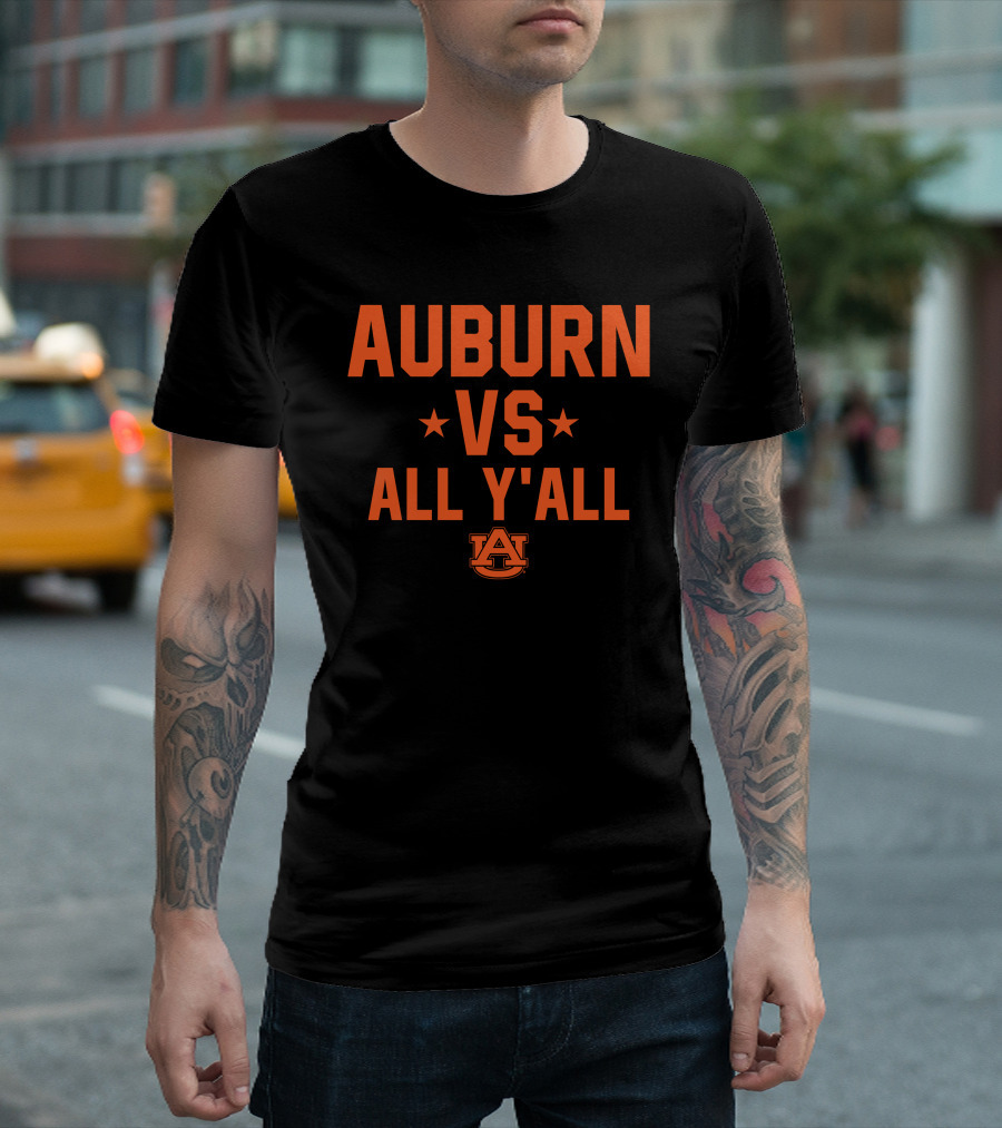 Auburn Vs All Y'all Auburn Logo Stars T-Shirt