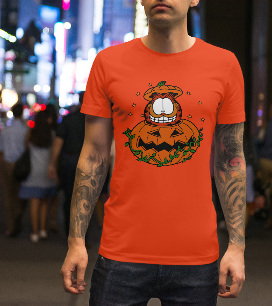 Garfield Jack-O'-Lantern Halloween Pumpkin T-Shirt