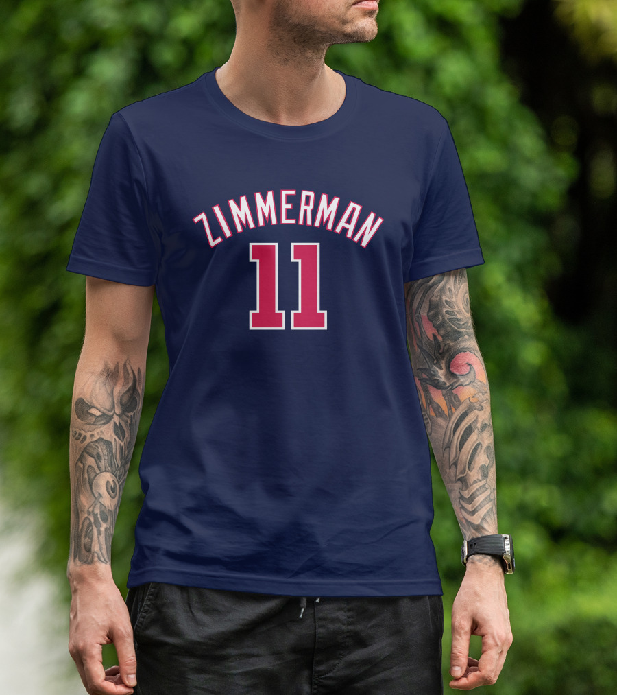 Zimmerman 11 Baseball Jersey Navy Red T-Shirt
