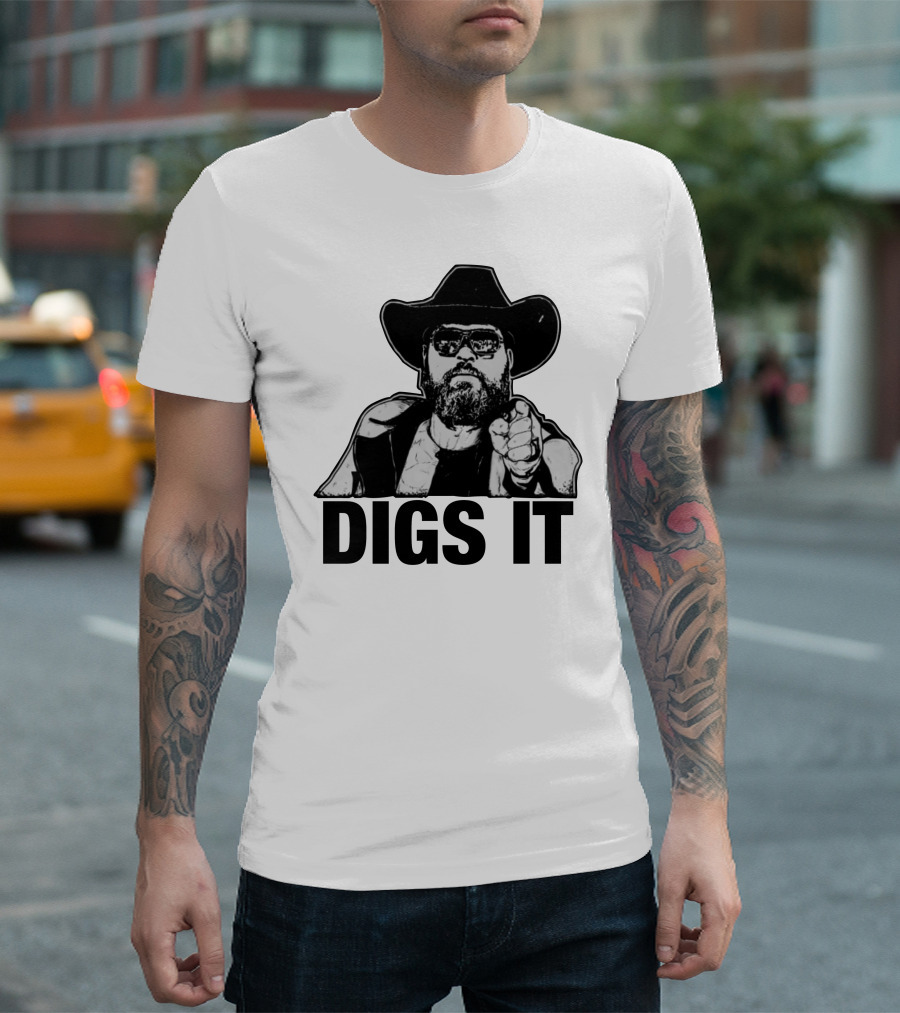 Pat McAfee Cowboy Style Digs It Rugged Look T-Shirt