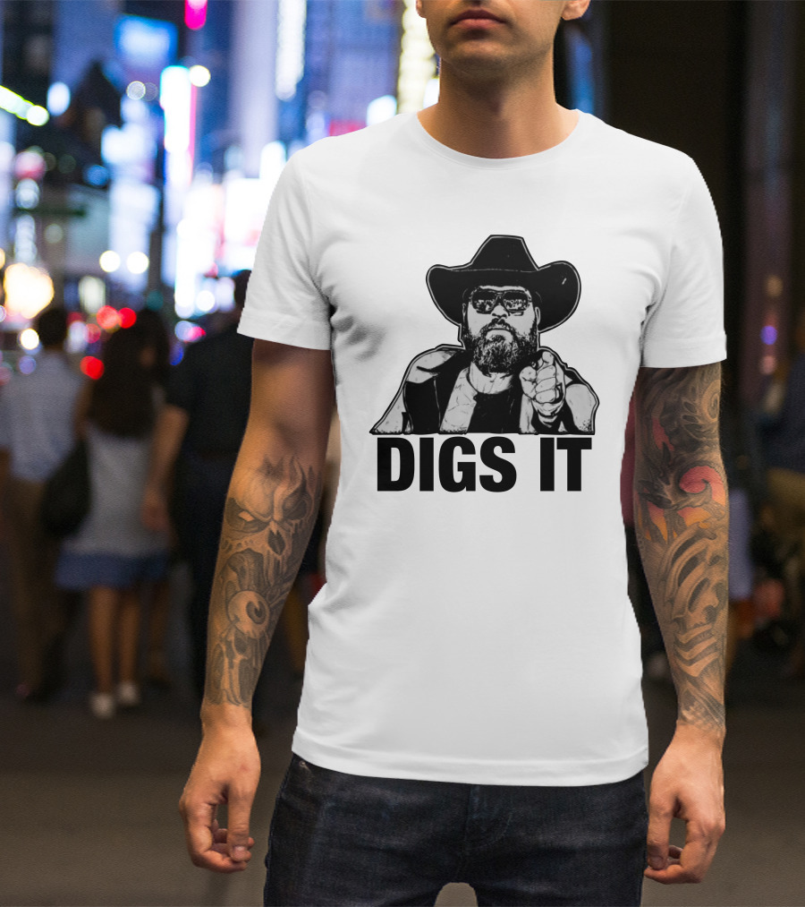 Pat McAfee Cowboy Style Digs It Rugged Look T-Shirt